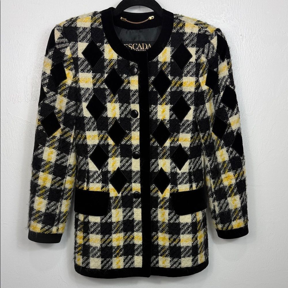 Escada Margaretha Ley Vintage Wool Textured Jacket Pl… - Gem